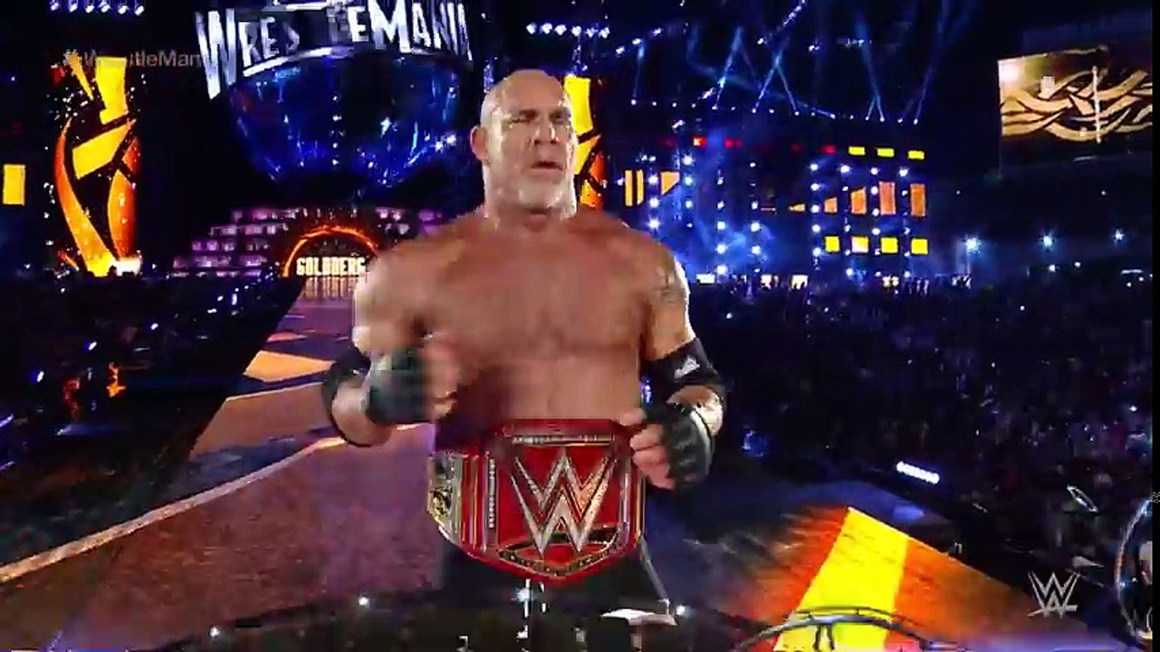 FULL MATCH - Goldberg vs. Brock Lesnar - Universal Title Match- WrestleMania 33 _HIGH