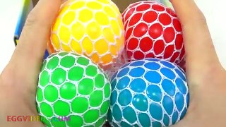 Learn Colors with Squish Balls for Kids & Children Play Doh Ice Cream Compilation EggVideos.com