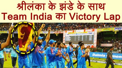 Download Video: India vs BAN Nidahas Final: Dinesh Karthik takes victory lap with Sri Lanka's flag | वनइंडिया हिन्दी