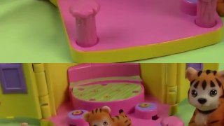 Mom & Baby Tigers Bath Water Play Playset Hut House Jungle In My Pocket Cookieswirlc Unboxing