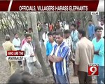 Kolar, villagers burst crackers to scare elephants - NEWS9