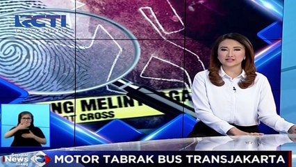 Motor Sport Tabrak Bus Transjakarta di Gambir Jakarta Pusat