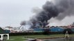 Massive Fire breaks out at warehouse at Hove Lagoon near Brighton