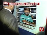 Railway officials on a cleanliness drive - NEWS9