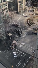 Footage shows aftermath of Truck fire in Manhattan