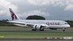 Qatar Airways - Boeing 787-8 Dreamliner | Landing and close-up taxi at Manchester Airport