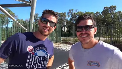 (18) BOWLING BALL Vs. TRAMPOLINE from 45m! - YouTube