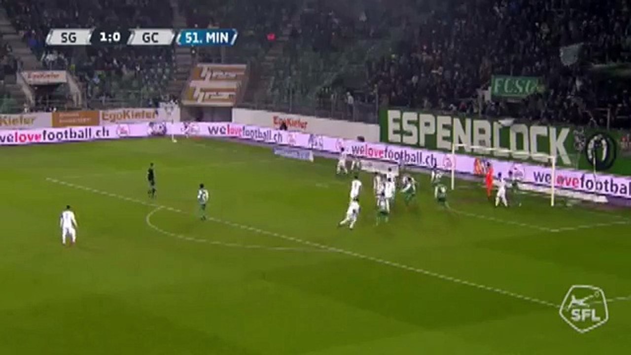 Sankt Gallen 1:1 Grasshoppers (Switzerland. Super League. 17 March 2018)