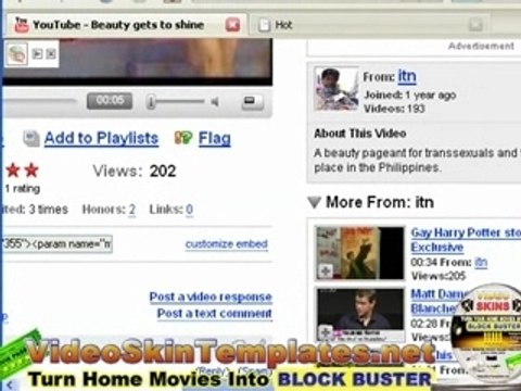 Using Video Skins Templates on Websites