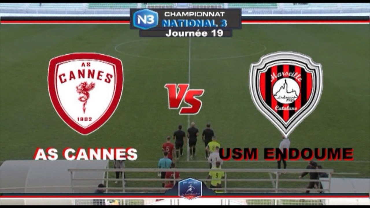 Résumé AS CANNES 2-2 ESM ENDOUME J19 N3 2018