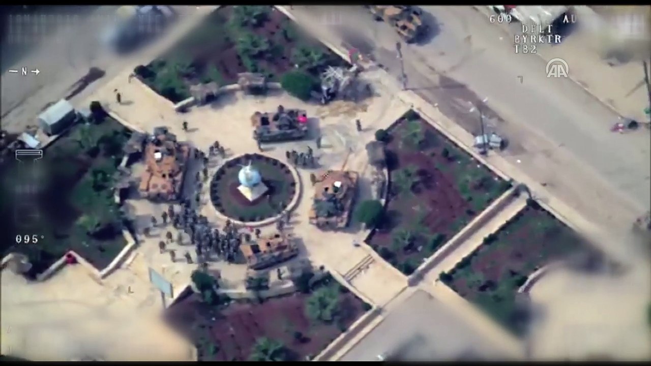 Afrin'de Mehmetçik hilal oluşturdu - Drone