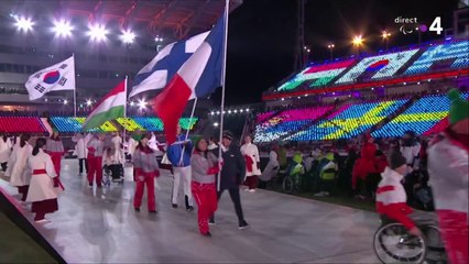 Jeux paralympiques - Le passage de Benjamin Daviet lors de la cérémonie de clôture