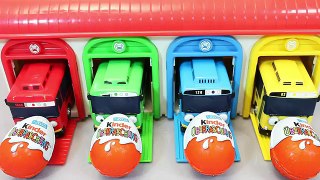 Tayo the Little Bus Garage Toy Surprise Eggs Disney Pixar Cars English Learn Numbers Colors