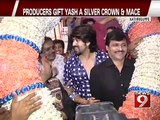 Producers gift Yash a silver crown& mace- NEWS9