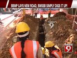 Bengaluru, BBMP lays new road BWSSB digs it up- NEWS9