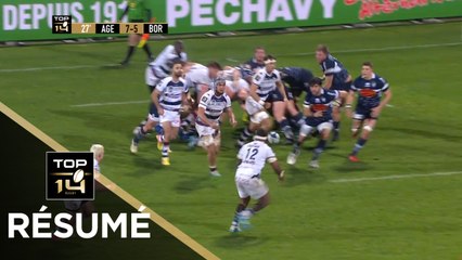 TOP 14 - Résumé Agen-Bordeaux Bègles: 10-15 - J21 - Saison 2017/2018