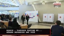 Russie : Vladimir Poutine et... Gérard Depardieu ont voté (vidéo)