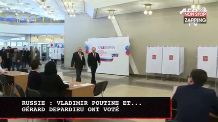 Russie : Vladimir Poutine et... Gérard Depardieu ont voté (vidéo)
