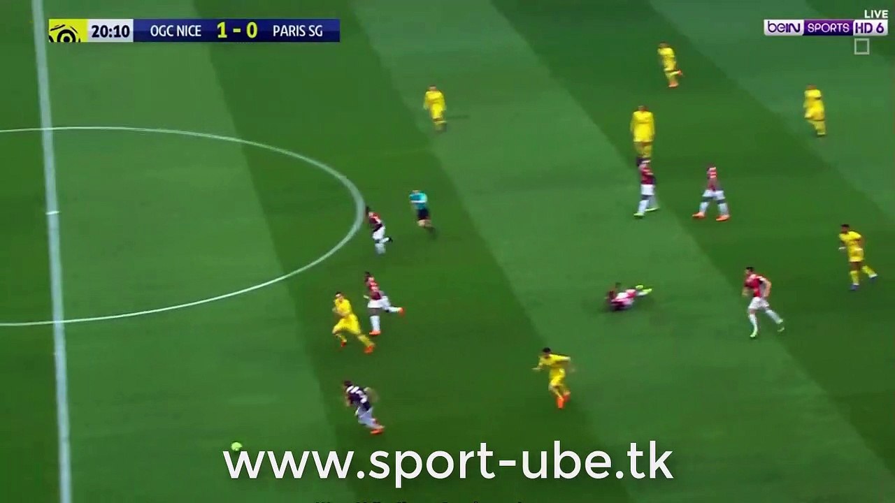 Goals Nice vs Paris St Germain