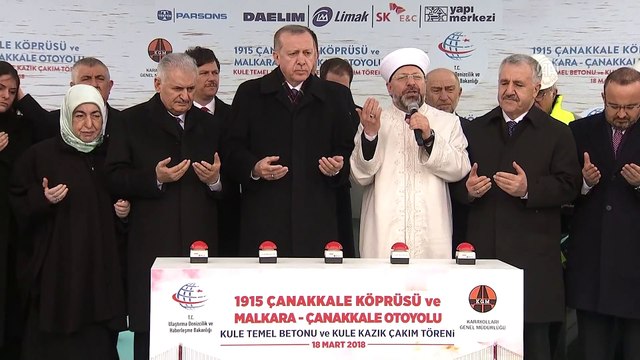 1915 Çanakkale Köprüsü ve Malkara-Çanakkale Otoyolu Kule Temel Betonu ile Kule Kazık Çakım Töreni - ÇANAKKALE