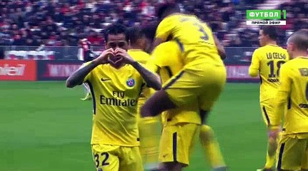 Dani Alves  Goal HD - Nice	1-2	Paris SG 18.03.2018