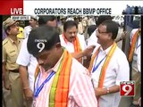 NEWS9: BJP corporators reach BBMP office