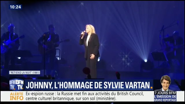 L'hommage de Sylvie Vartan à Johnny au Grand Rex hier soir