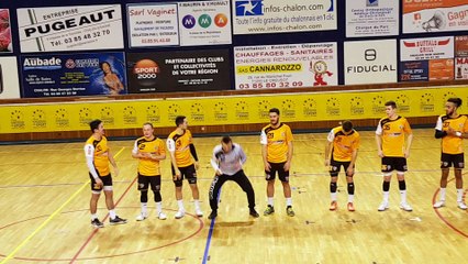 L'entrée des joueurs ce 17 mars face à St Flour