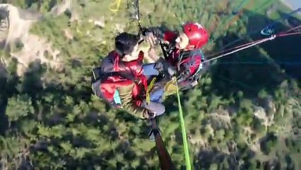yamaç paraşütü yaparken traş olmak