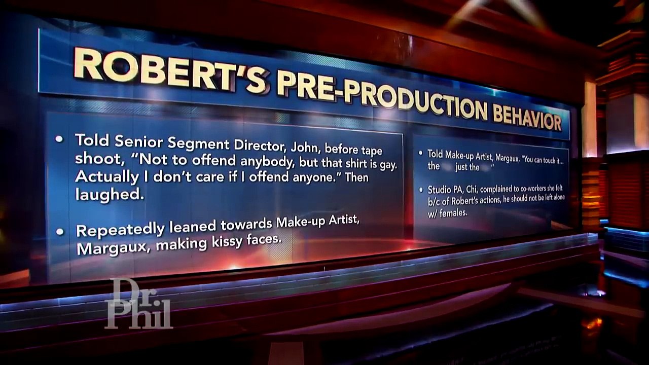 Dr. Phil Questions Guest About Conduct With Production Staff
