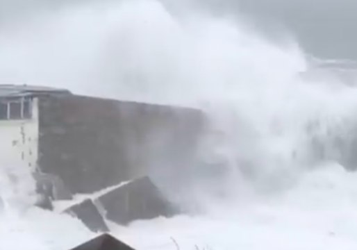 Snow and Big Swells Batter Dublin, Two Weeks After Rare Snowstorm Crippled Country