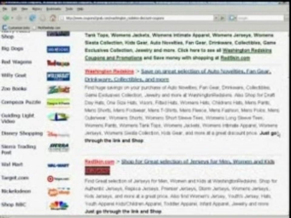 Washingtonredskins.com Coupons - How to use these coupons