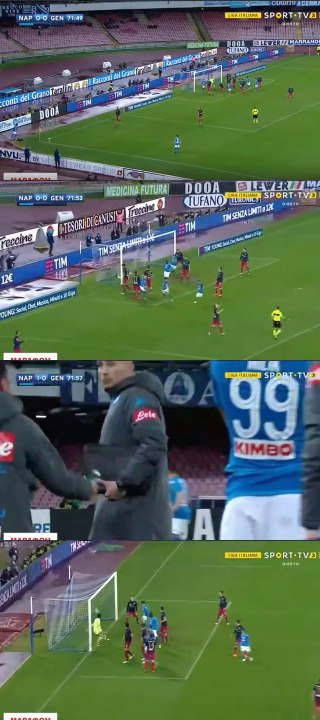 All Goals Napoli 1-0 Genoa Raul Albiol goal