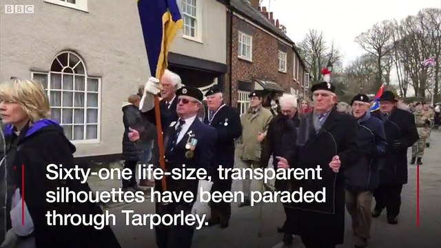 Silhouettes paraded to remember fallen