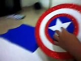 como hacer un antifaz y escudo del capitan america