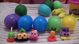 Play Doh Surprise Eggs Shopkins | Colors Kids Video | Sisters Play | SISreviews