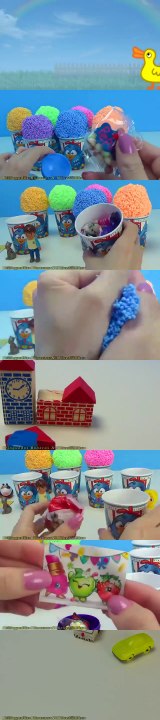 Galinha Pintadinha Copos Surpresas Massinha de Espuma Foam Clay Peppa Pig Super wings toy Surprise