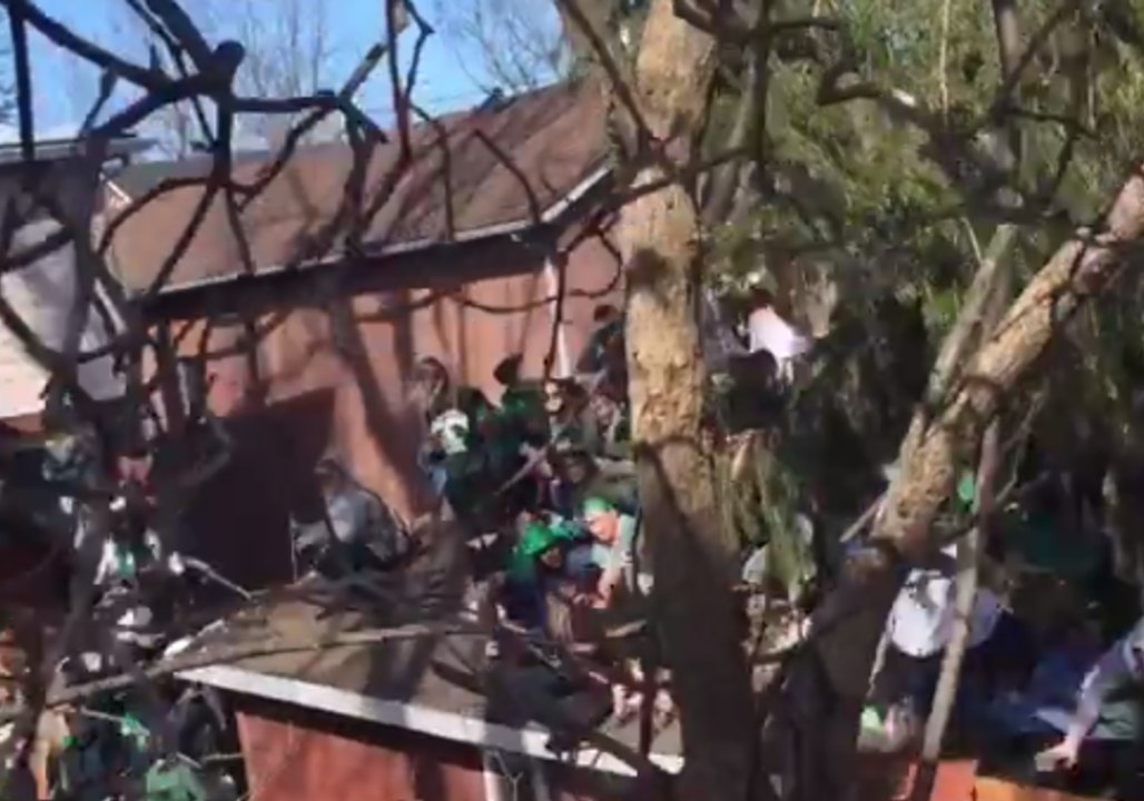Students Scream as Roof Collapses at St Patrick's Day Party in Ontario