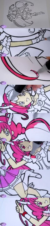 Coloring Book Glitter Force Smile Precure Glitter Lucky Happy Magic Toys