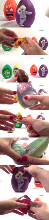 Disney Pixar INSIDE OUT Movie emotions SURPRISE EGG with Sadness, Fear, Disgust, Anger, Joy // TUYC