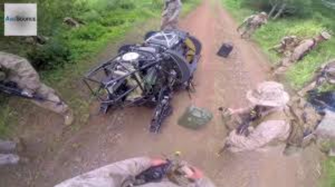 Boston Dynamics LS3 Military Robot Delivering Water to U.S. Marines