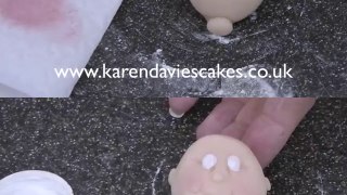Karen Davies Cake Decorating Moulds / Molds - tutorial / how to - 5 Faces mould / mold- Woman
