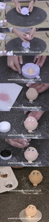 Karen Davies Cake Decorating Moulds / Molds - tutorial / how to - 5 Faces mould / mold- Woman