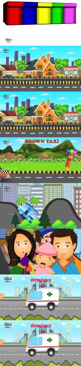 Colors for Children to Learn with Street Vehicles - Colours for Kids to Learn - Learning Videos