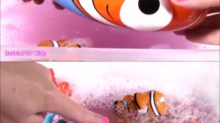 Magical Bubble Bath! Bath Paint Disney Finding Dorys Hank Destiny & Nemo! TOYS Blind Bags! FUN