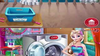 Ladybug, Elsa, Anna, Rapunzel, Barbie - Laundry Day Washing Games Compilation