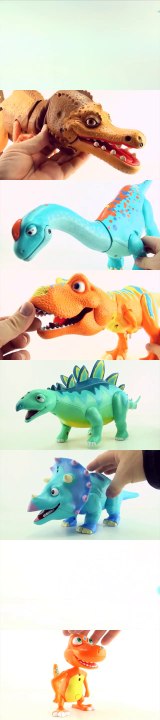 7 Dinosaur Train dinosaurs - Spinosaurus Tyrannosaurus Argentinosaurus - Colorful Dinosaur toys