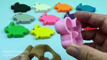 Play and Learn Colours With Play Dough Rabbits With Mickey Mouse Minnie Mouse molds Fun for Kids