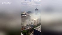 Dramatic rescue of guest from Philippines hotel fire