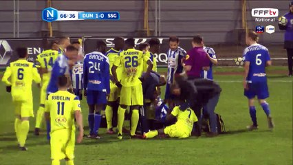 Quel choc tête contre tête...